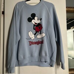 Disneyland Classic Sweatshirt Mickey Mouse Pullover Crewneck Disney Size L